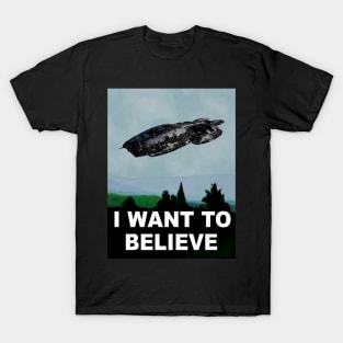 I want to believe, in Galactica T-Shirt